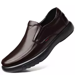 2025 zapatos de cuero genuino + microfibra para hombre 38-47 mocasines de goma antideslizantes suaves zapatos de cuero casuales para hombre - comprar en línea