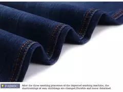 Pantalones vaqueros elásticos ajustados clásicos de otoño para hombre, pantalones de pierna recta de mezclilla de algodón informales de negocios, pantalones negros y azules para hombre