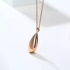 Collar Clásico con Urna de Cremación en Forma de Gota – Recuerdo Elegante y Personalizado - Eleganzie