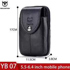 BULLCAPTAIN-Bolso de cintura con cinturón de cuero para hombre, riñonera militar Molle, dinero pequeño, paquete de cintura para teléfono, bolsa para riñonera - tienda en línea