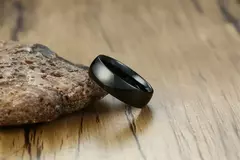 Vnox Anillo de bodas clásico para hombres y mujeres, joyería de acero inoxidable para dedo, anillo liso clásico de 6 mm y 8 mm - comprar en línea