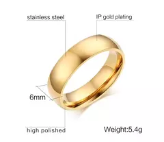 Vnox Anillo de bodas clásico para hombres y mujeres, joyería de acero inoxidable para dedo, anillo liso clásico de 6 mm y 8 mm - tienda en línea