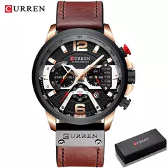 Relojes deportivos CURREN informales para hombre, reloj de pulsera de Cuero militar de lujo de marca superior, reloj de pulsera para hombre, reloj de pulsera cronógrafo de moda on internet