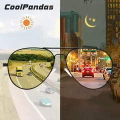 Gafas de sol fotocromáticas polarizadas para hombre, gafas de visión nocturna diurna de aviación para conducir, gafas Anti-UV, gafas de sol masculinas