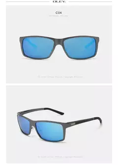 OLEY-gafas de sol polarizadas de aluminio y magnesio para hombre, lentes rectangulares para conducir - tienda en línea