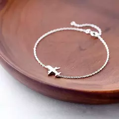 Pulsera Punk de Plata 925 con Avión Esmerilado – Estilo Único y Vanguardista