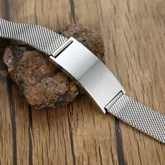 Vnox-Pulseras ajustables de 10/16mm para hombre y mujer, pulsera de malla de acero inoxidable, joyería informal Unisex