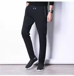 MRMT 2024 nuevos pantalones de primavera y otoño para hombre, pantalones de ocio de algodón de Color puro para hombre, pantalones elásticos con cremallera y bolsillo - Eleganzie