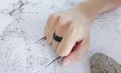 Vnox Anillo de bodas clásico para hombres y mujeres, joyería de acero inoxidable para dedo, anillo liso clásico de 6 mm y 8 mm en internet