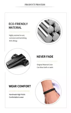 Vnox Wolesale Pulsera de cadena gruesa Miami Curb de 3-11 mm para hombres, pulsera de cadena de eslabones cubanos de acero inoxidable Punk clásico pesado - tienda en línea