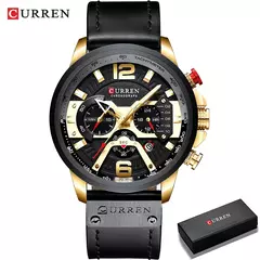 Relojes deportivos CURREN informales para hombre, reloj de pulsera de Cuero militar de lujo de marca superior, reloj de pulsera para hombre, reloj de pulsera cronógrafo de moda on internet