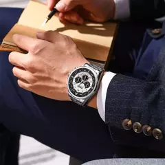 Reloj Cronógrafo de Lujo CURREN – Estilo Deportivo con Banda de Acero Inoxidable - Eleganzie