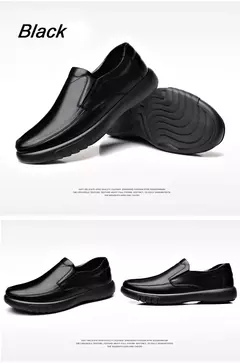 Imagen de 2025 zapatos de cuero genuino + microfibra para hombre 38-47 mocasines de goma antideslizantes suaves zapatos de cuero casuales para hombre