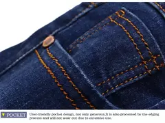 Pantalones vaqueros elásticos ajustados clásicos de otoño para hombre, pantalones de pierna recta de mezclilla de algodón informales de negocios, pantalones negros y azules para hombre