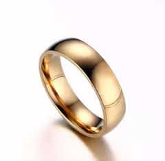 Vnox Anillo de bodas clásico para hombres y mujeres, joyería de acero inoxidable para dedo, anillo liso clásico de 6 mm y 8 mm - tienda en línea