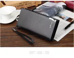 Baellerry, carteras largas para hombre, bolso con cremallera de gran capacidad, tarjetero, monedero para hombre, bolsillo para monedas, cartera de mano de marca de lujo para hombre