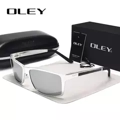 Imagen de OLEY-gafas de sol polarizadas de aluminio y magnesio para hombre, lentes rectangulares para conducir