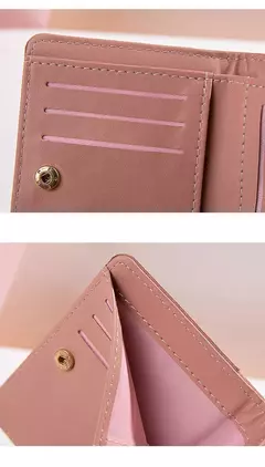 Cartera de mujer de cuero PU, cartera de mujer hecha de cuero, monederos para mujer, tarjetero, monederos portátiles plegables para mujer