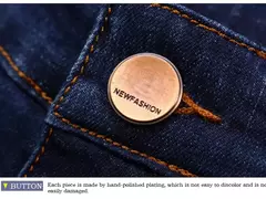 Pantalones vaqueros elásticos ajustados clásicos de otoño para hombre, pantalones de pierna recta de mezclilla de algodón informales de negocios, pantalones negros y azules para hombre - buy online