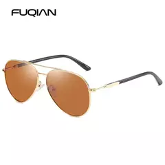 Gafas de sol polarizadas para hombre y mujer, lentes de aviador de Metal, ultraligeras, estilo piloto, a la moda