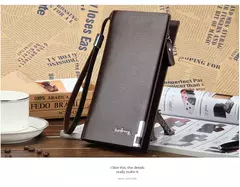 Baellerry, carteras largas para hombre, bolso con cremallera de gran capacidad, tarjetero, monedero para hombre, bolsillo para monedas, cartera de mano de marca de lujo para hombre - tienda en línea