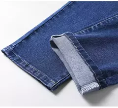 Pantalones vaqueros informales de talla grande 42 44 46 a la moda para hombre, pantalones vaqueros clásicos de negocios rectos elásticos, pantalones de primavera y otoño de marca masculina - online store