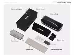 Imagen de OLEY-gafas de sol polarizadas de aluminio y magnesio para hombre, lentes rectangulares para conducir