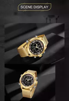 Reloj NAVIFORCE para hombre, marca de lujo, relojes de pulsera deportivos militares de cuarzo para hombre, reloj Digital LED de acero inoxidable, reloj Masculino - Eleganzie