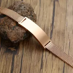 Vnox-Pulseras ajustables de 10/16mm para hombre y mujer, pulsera de malla de acero inoxidable, joyería informal Unisex - tienda en línea