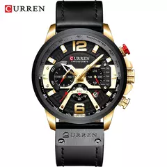 Relojes deportivos CURREN informales para hombre, reloj de pulsera de Cuero militar de lujo de marca superior, reloj de pulsera para hombre, reloj de pulsera cronógrafo de moda - Eleganzie