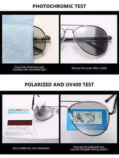 Gafas de sol fotocromáticas de aviación a la moda para hombres y mujeres, gafas de sol polarizadas camaleón para piloto, gafas de sol antideslumbrantes para conducir UV400 - tienda en línea