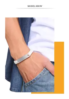 Vnox-pulsera de cadena de cuerda trenzada para hombre, brazalete con nombre personalizado, fecha, cita inicial, grabado personalizado, longitud ajustable - tienda en línea