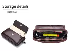 BULLCAPTAIN-Bolso de cintura con cinturón de cuero para hombre, riñonera militar Molle, dinero pequeño, paquete de cintura para teléfono, bolsa para riñonera - tienda en línea
