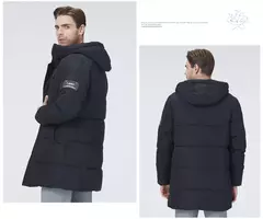 ICEbear-Chaqueta gruesa y cálida para hombre, abrigo de longitud media con capucha, de algodón, a la moda, MWD3061D, invierno, 2023 - Eleganzie