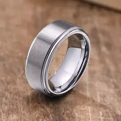 Vnox Joyería De Tungsteno Negro Anillos de Compromiso para Los Hombres 8mm de Ancho Con Textura Hombres Anillos Al Por Mayor en internet