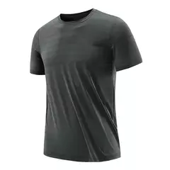 Camiseta para hombre L-6XL 7XL 8XL, novedad de verano, camiseta de manga corta para hombre, camiseta elástica con estampado para Fitness para hombre, camisetas informales de secado rápido 9116