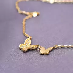 Gargantilla de Plata 925 con Mariposa de Circón – Elegancia en Oro 14K en internet
