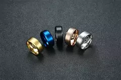 Vnox Anillo de bodas clásico para hombres y mujeres, joyería de acero inoxidable para dedo, anillo liso clásico de 6 mm y 8 mm - comprar en línea