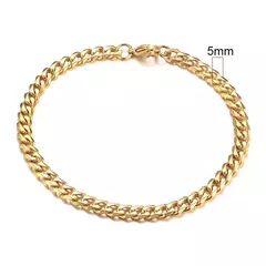 Vnox Basic 3/5/7/9/11mm ancho Curb pulseras de cadena de eslabones cubanos para hombres, joyería de mujer, regalos de pulsera de acero inoxidable antialérgico - tienda en línea