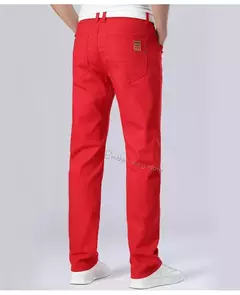 Pantalones vaqueros blancos de corte Regular para hombre de estilo clásico, pantalones vaqueros de algodón elásticos avanzados a la moda de negocios, pantalones de marca para hombre on internet