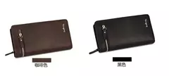 Baellerry-billetera larga de cuero PU con doble cremallera para hombre, bolsillo para teléfono de gran capacidad, cartera clásica multifunción para hombre 2022 - Eleganzie