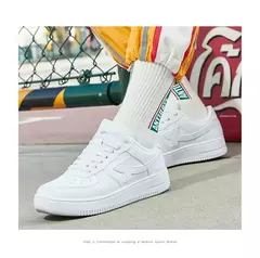 Xtep-zapatos de Skateboarding para mujer, zapatillas antideslizantes para caminar, blancas y negras, duraderas, cómodas, para primavera, 881218319851
