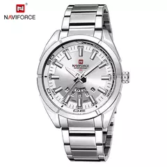 NAVIFORCE, reloj informal clásico para hombre, teel de acero inoxidable, relojes deportivos impermeables para hombre, reloj con indicador de fecha de cuarzo, reloj Masculino - Eleganzie