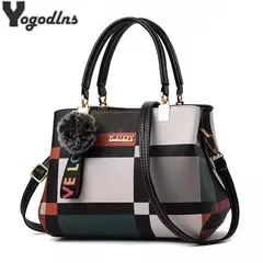 Bolsos de diseñador elegantes, bolsos para mujer, bandoleras de piel sintética, bolso cruzado con bola de pelo, bolso de hombro para niñas, bolso de mano superior