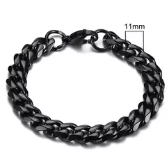 Vnox Wolesale Pulsera de cadena gruesa Miami Curb de 3-11 mm para hombres, pulsera de cadena de eslabones cubanos de acero inoxidable Punk clásico pesado - comprar en línea