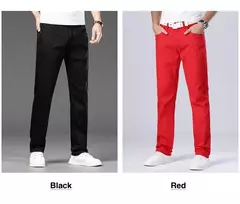 Pantalones vaqueros blancos de corte Regular para hombre de estilo clásico, pantalones vaqueros de algodón elásticos avanzados a la moda de negocios, pantalones de marca para hombre