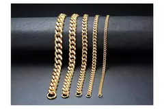Imagen de Vnox Wolesale Pulsera de cadena gruesa Miami Curb de 3-11 mm para hombres, pulsera de cadena de eslabones cubanos de acero inoxidable Punk clásico pesado