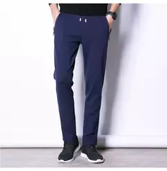 MRMT 2024 nuevos pantalones de primavera y otoño para hombre, pantalones de ocio de algodón de Color puro para hombre, pantalones elásticos con cremallera y bolsillo - Eleganzie