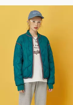Toyouth-chaquetas de plumón de pato para mujer, abrigo grueso, negro, gris, blanco, cálido, sólido, cuello corto de béisbol, estilo elegante informal
