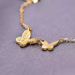 Gargantilla de Plata 925 con Mariposa de Circón – Elegancia en Oro 14K